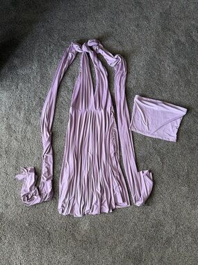 Lavender Infinity Wrap Dress with Bandeau